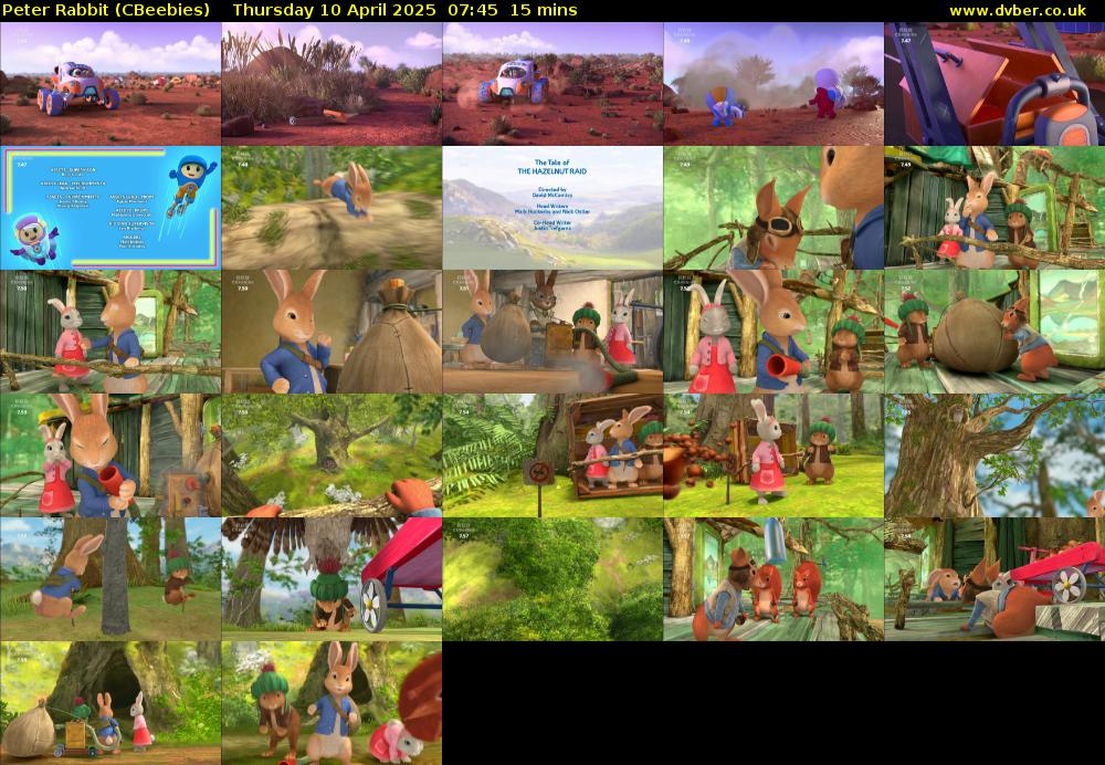 Peter Rabbit (CBeebies) Thursday 10 April 2025 07:45 - 08:00