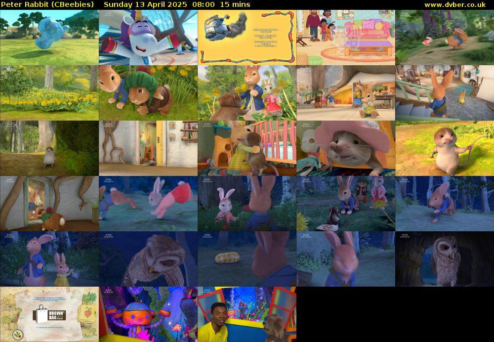 Peter Rabbit (CBeebies) Sunday 13 April 2025 08:00 - 08:15
