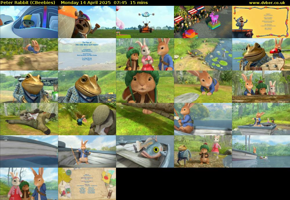 Peter Rabbit (CBeebies) Monday 14 April 2025 07:45 - 08:00