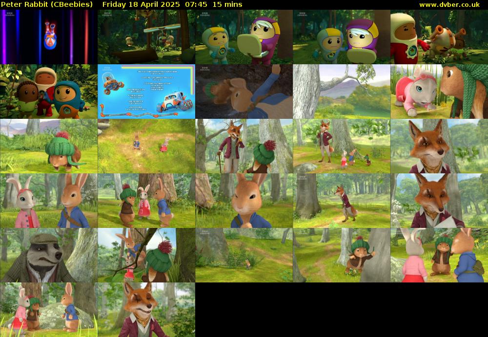 Peter Rabbit (CBeebies) Friday 18 April 2025 07:45 - 08:00