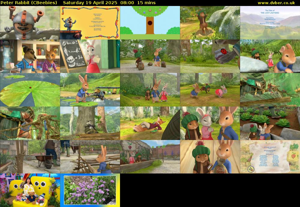Peter Rabbit (CBeebies) Saturday 19 April 2025 08:00 - 08:15