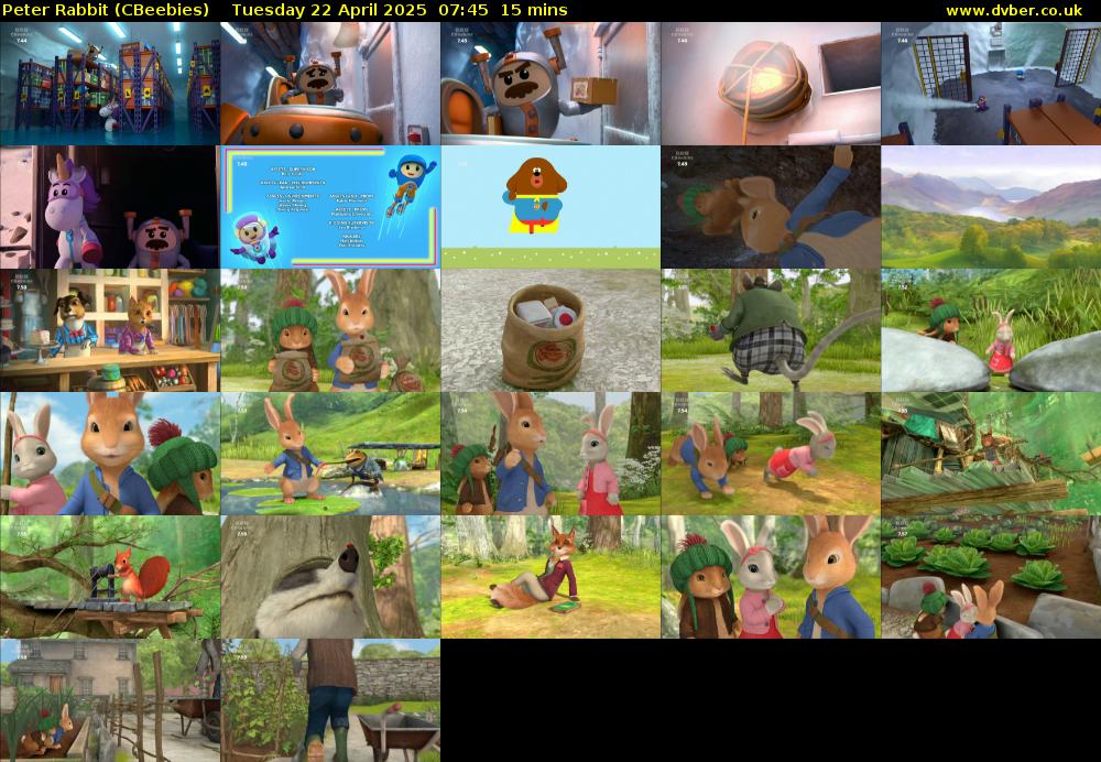 Peter Rabbit (CBeebies) Tuesday 22 April 2025 07:45 - 08:00