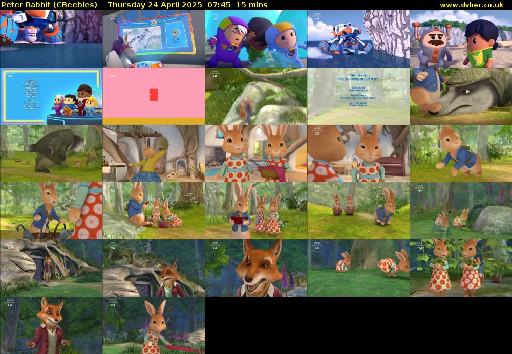 Peter Rabbit (CBeebies) Thursday 24 April 2025 07:45 - 08:00