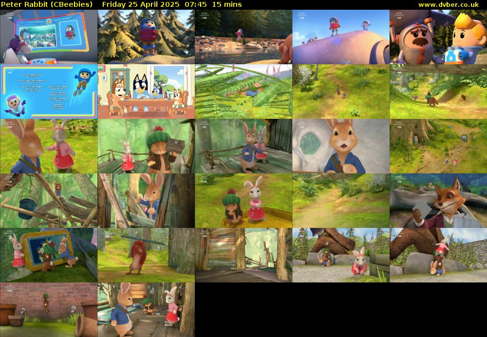 Peter Rabbit (CBeebies) Friday 25 April 2025 07:45 - 08:00