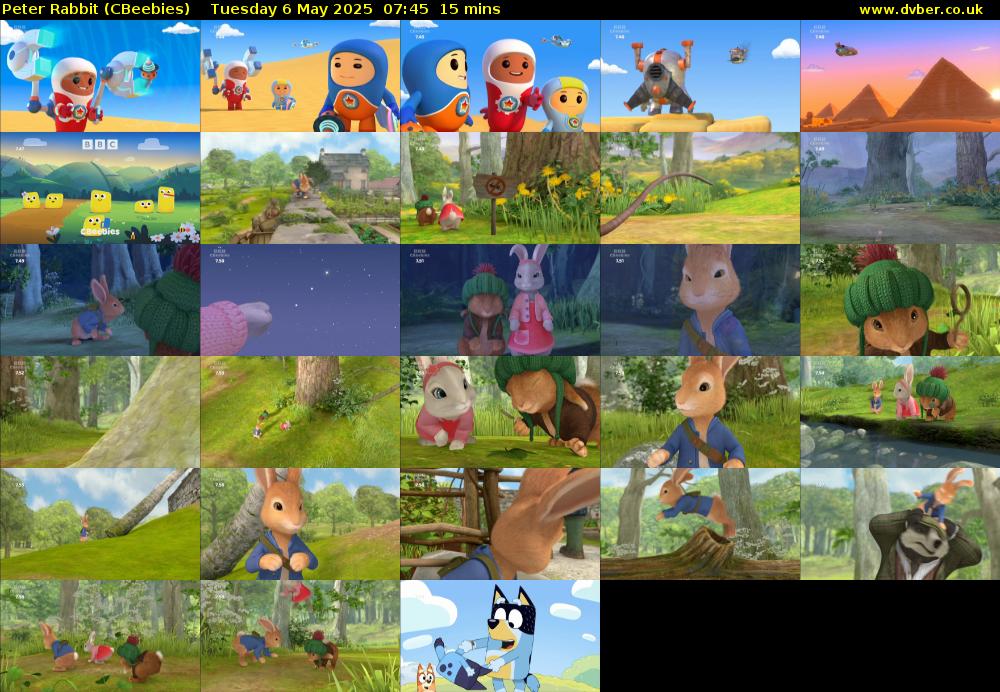 Peter Rabbit (CBeebies) Tuesday 6 May 2025 07:45 - 08:00