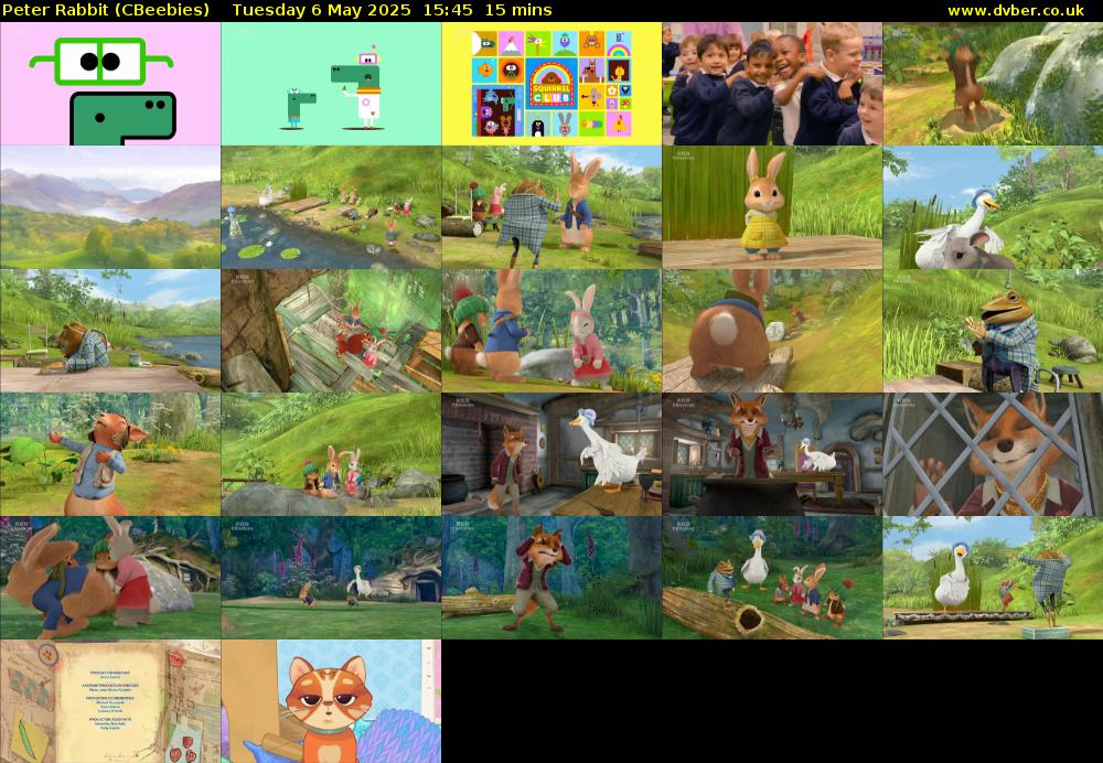 Peter Rabbit (CBeebies) Tuesday 6 May 2025 15:45 - 16:00