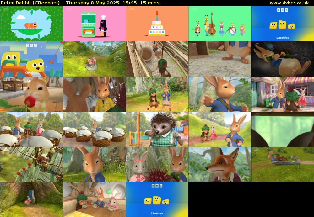 Peter Rabbit (CBeebies) Thursday 8 May 2025 15:45 - 16:00