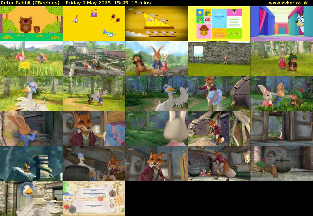 Peter Rabbit (CBeebies) Friday 9 May 2025 15:45 - 16:00