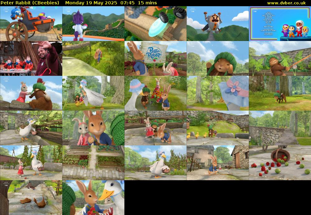 Peter Rabbit (CBeebies) Monday 19 May 2025 07:45 - 08:00