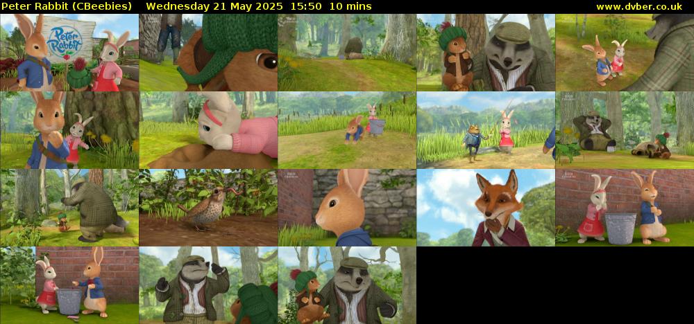 Peter Rabbit (CBeebies) Wednesday 21 May 2025 15:50 - 16:00