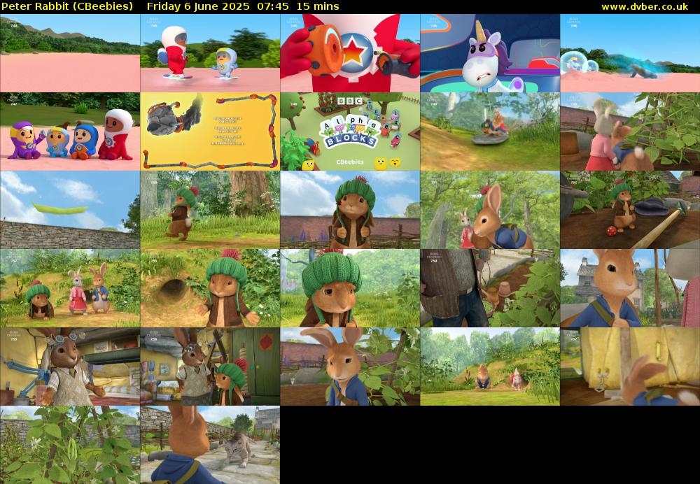 Peter Rabbit (CBeebies) Friday 6 June 2025 07:45 - 08:00