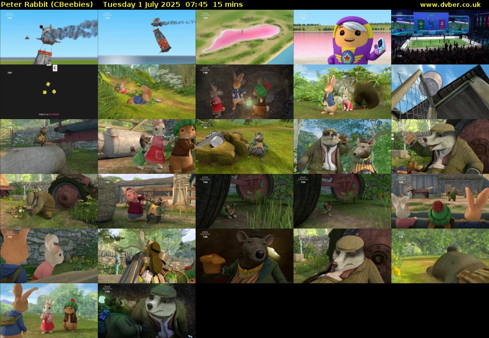 Peter Rabbit (CBeebies) Tuesday 1 July 2025 07:45 - 08:00