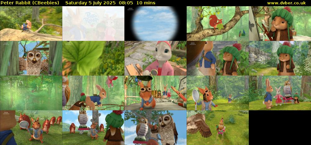 Peter Rabbit (CBeebies) Saturday 5 July 2025 08:05 - 08:15