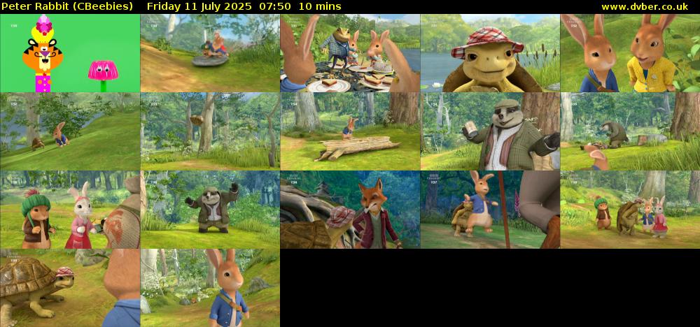 Peter Rabbit (CBeebies) Friday 11 July 2025 07:50 - 08:00