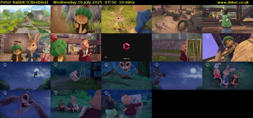 Peter Rabbit (CBeebies) Wednesday 16 July 2025 07:50 - 08:00