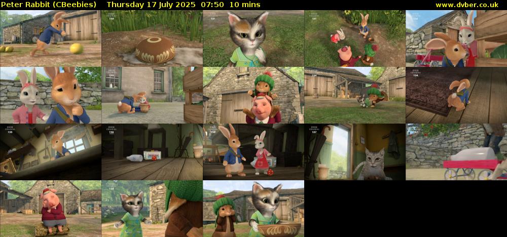 Peter Rabbit (CBeebies) Thursday 17 July 2025 07:50 - 08:00