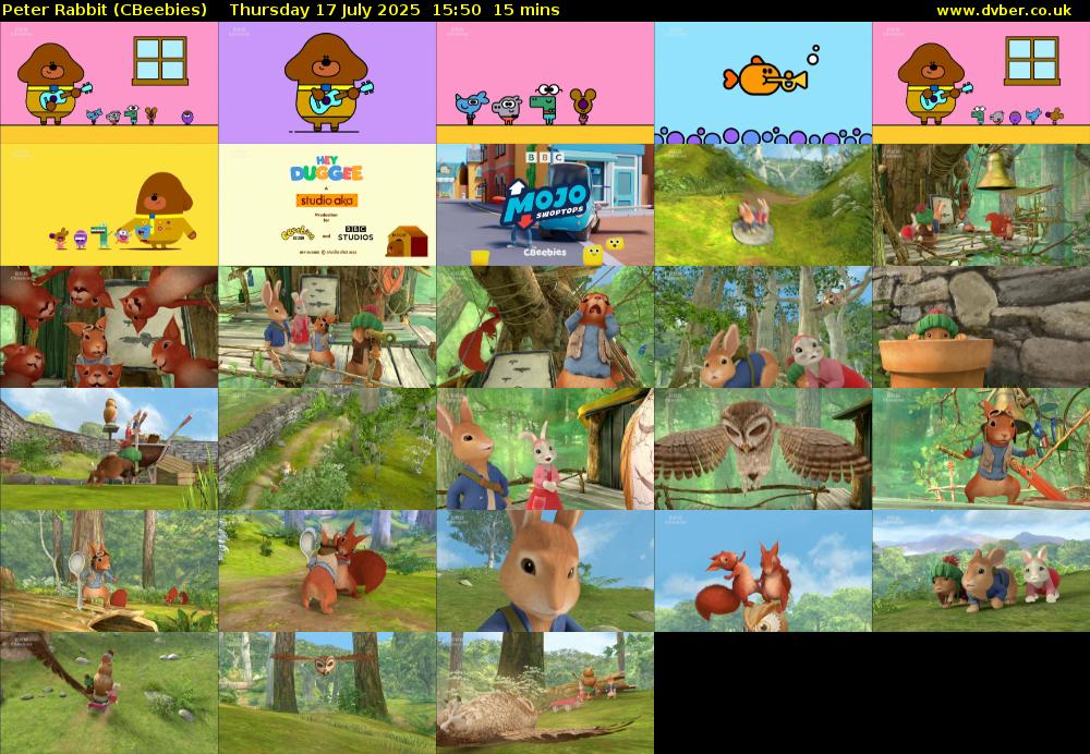 Peter Rabbit (CBeebies) Thursday 17 July 2025 15:50 - 16:05