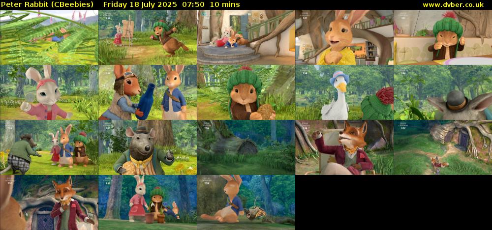 Peter Rabbit (CBeebies) Friday 18 July 2025 07:50 - 08:00