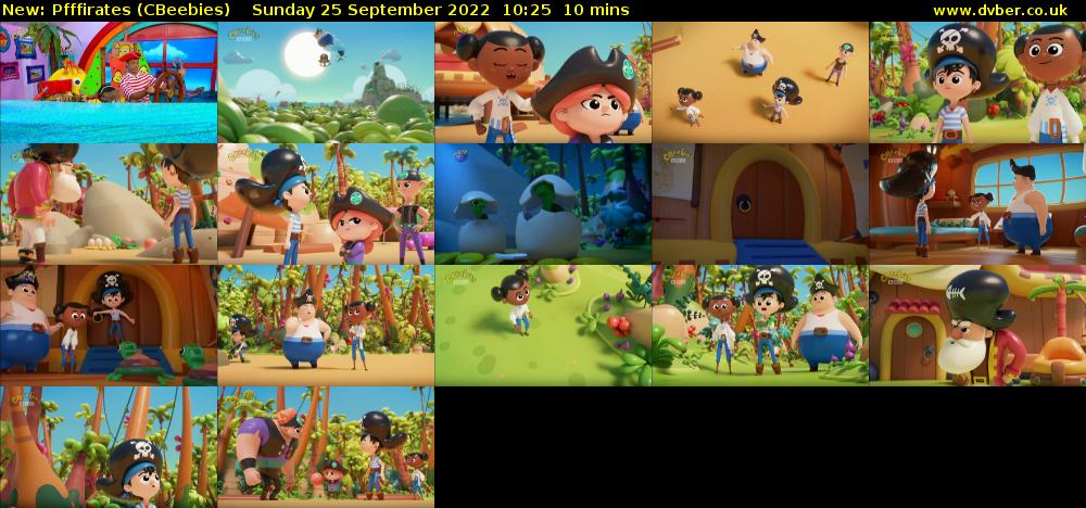 Pfffirates (CBeebies) Sunday 25 September 2022 10:25 - 10:35
