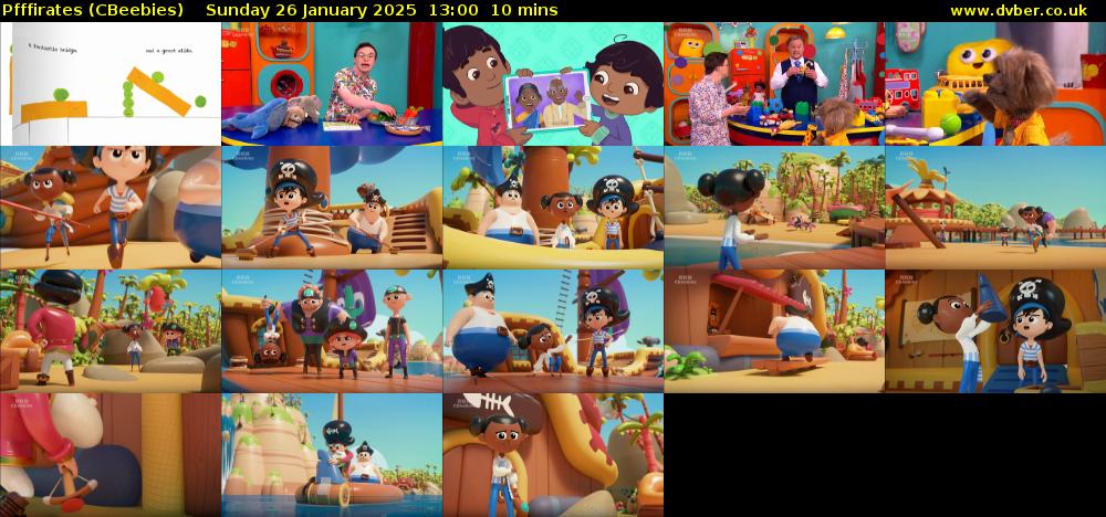 Pfffirates (CBeebies) Sunday 26 January 2025 13:00 - 13:10
