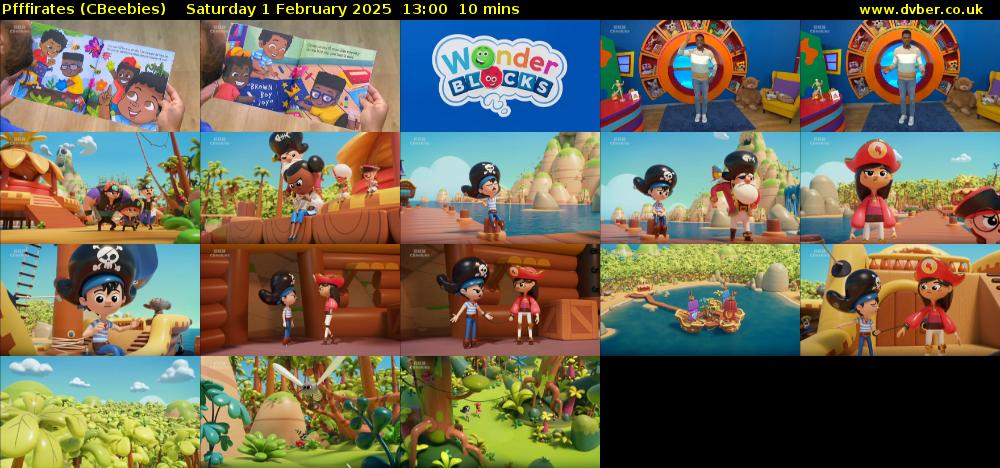 Pfffirates (CBeebies) Saturday 1 February 2025 13:00 - 13:10