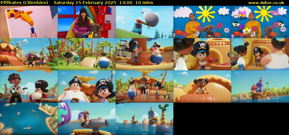 Pfffirates (CBeebies) Saturday 15 February 2025 13:00 - 13:10