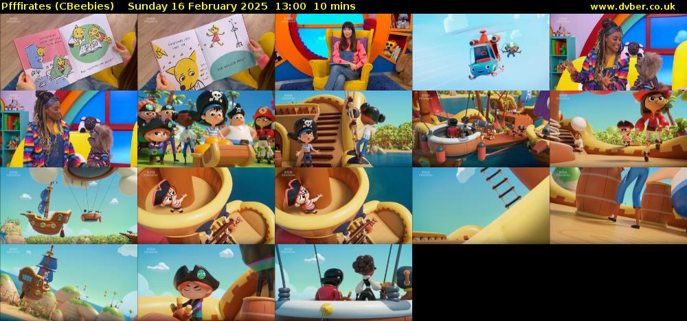 Pfffirates (CBeebies) Sunday 16 February 2025 13:00 - 13:10