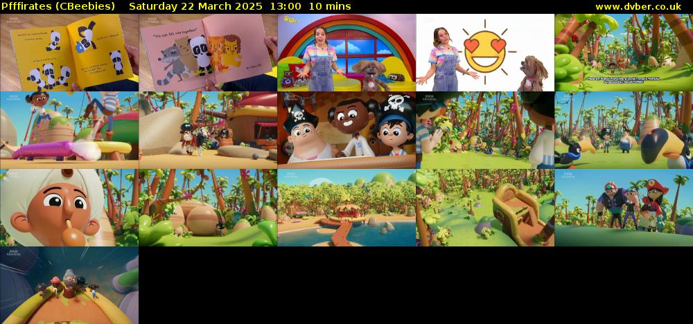 Pfffirates (CBeebies) Saturday 22 March 2025 13:00 - 13:10