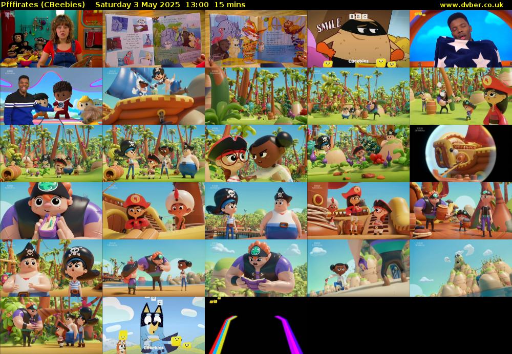Pfffirates (CBeebies) Saturday 3 May 2025 13:00 - 13:15