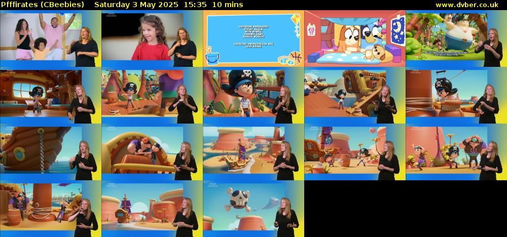 Pfffirates (CBeebies) Saturday 3 May 2025 15:35 - 15:45