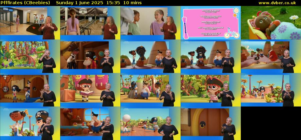 Pfffirates (CBeebies) Sunday 1 June 2025 15:35 - 15:45