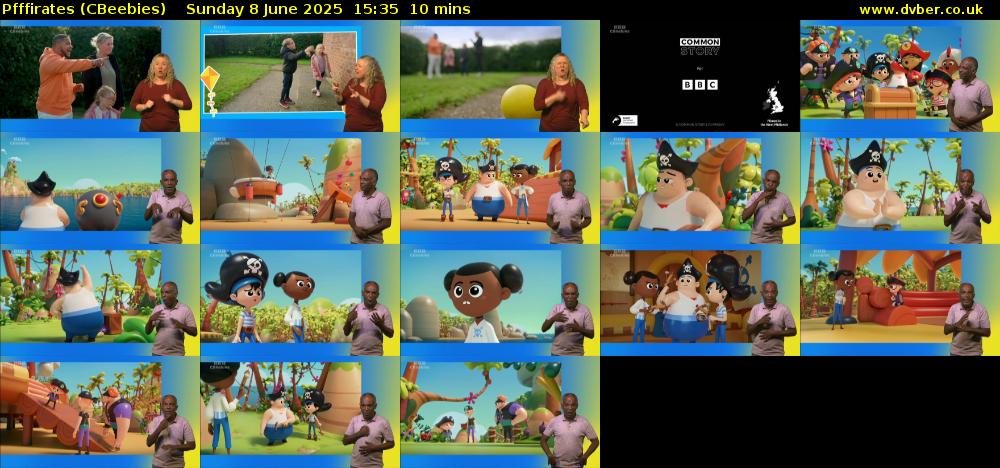 Pfffirates (CBeebies) Sunday 8 June 2025 15:35 - 15:45