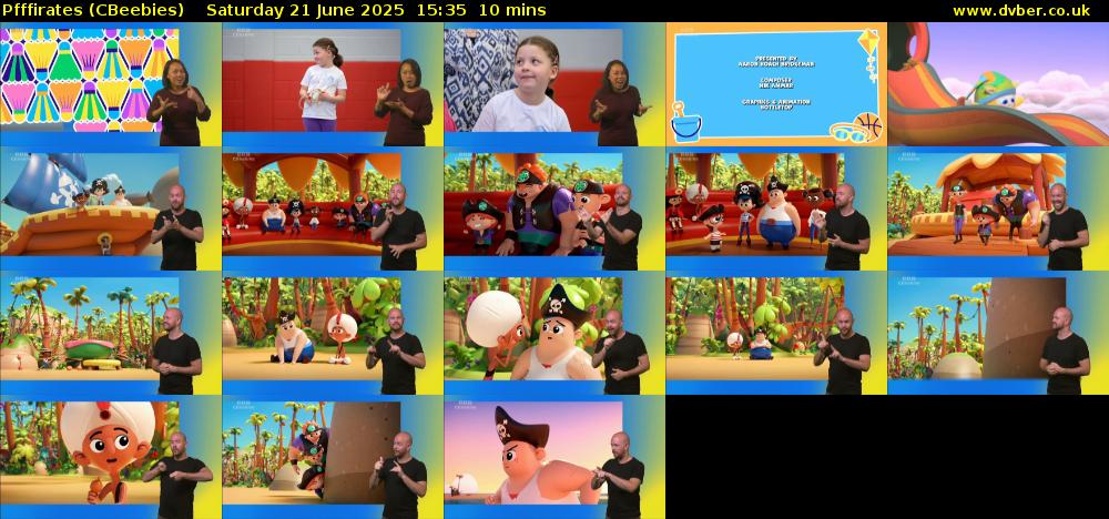 Pfffirates (CBeebies) Saturday 21 June 2025 15:35 - 15:45