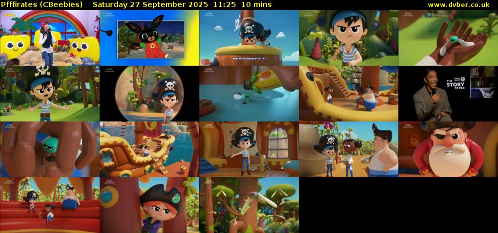 Pfffirates (CBeebies) Saturday 27 September 2025 11:25 - 11:35