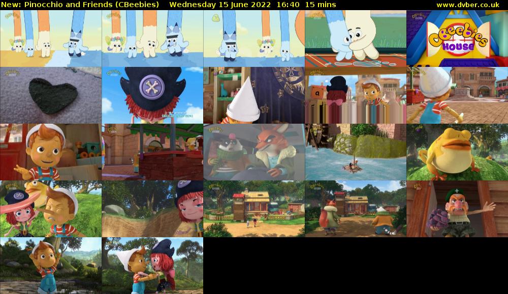Pinocchio and Friends (CBeebies) Wednesday 15 June 2022 16:40 - 16:55