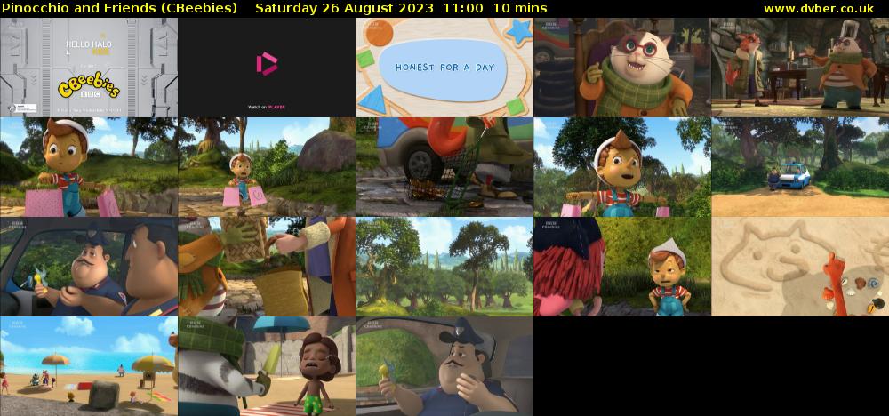Pinocchio and Friends (CBeebies) Saturday 26 August 2023 11:00 - 11:10