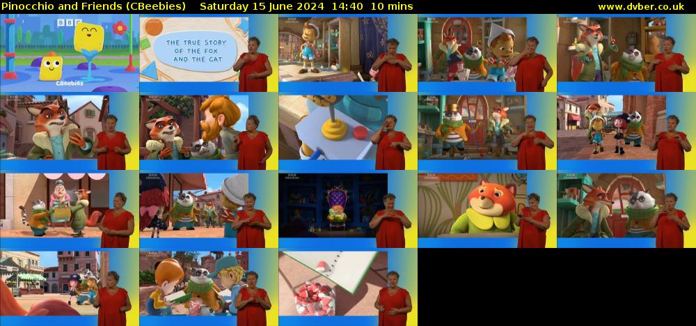 Pinocchio and Friends (CBeebies) Saturday 15 June 2024 14:40 - 14:50