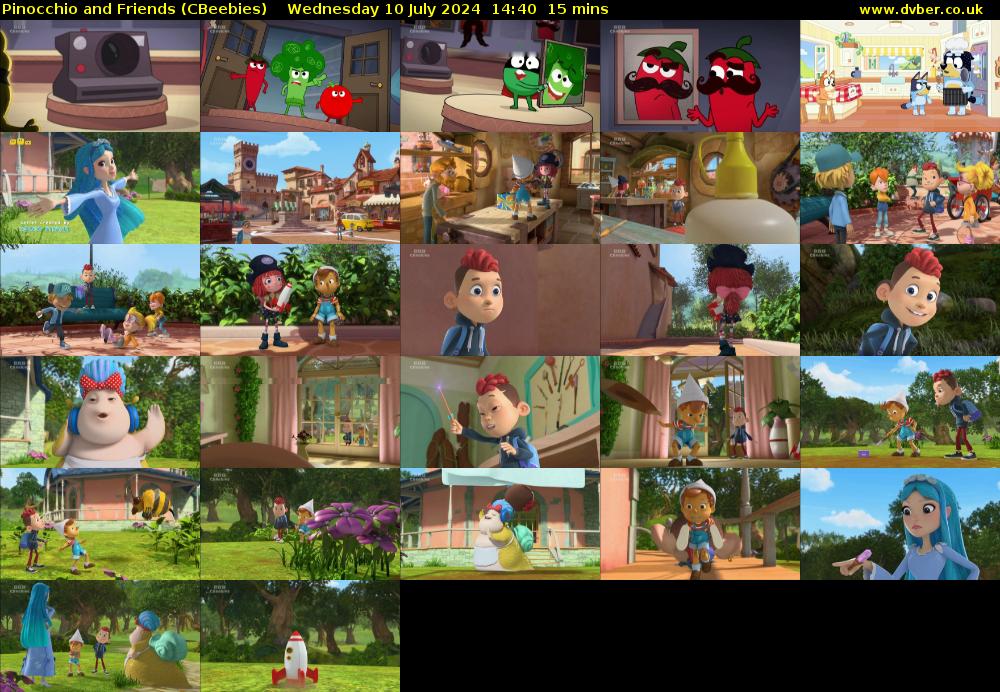 Pinocchio and Friends (CBeebies) Wednesday 10 July 2024 14:40 - 14:55