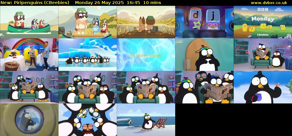 Piripenguins (CBeebies) Monday 26 May 2025 16:45 - 16:55