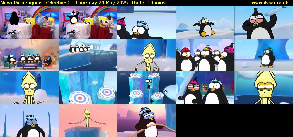 Piripenguins (CBeebies) Thursday 29 May 2025 16:45 - 16:55