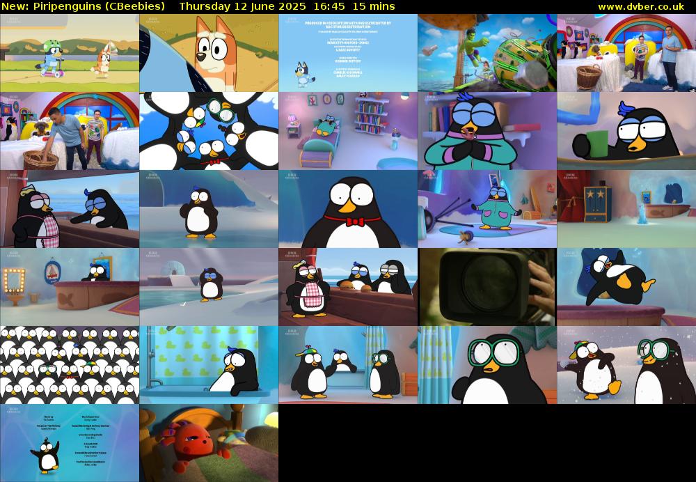 Piripenguins (CBeebies) Thursday 12 June 2025 16:45 - 17:00