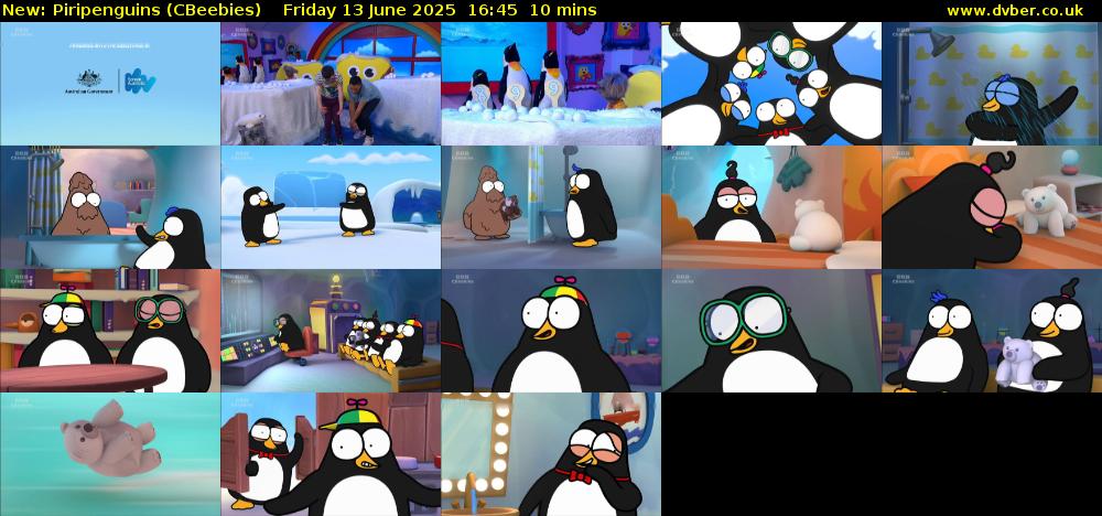 Piripenguins (CBeebies) Friday 13 June 2025 16:45 - 16:55