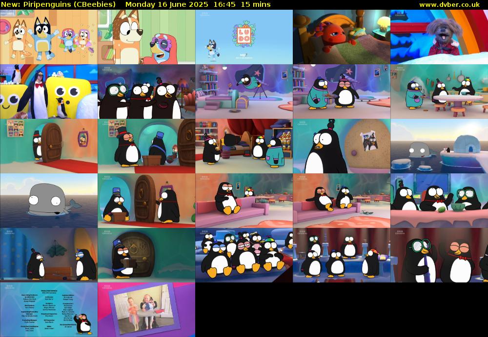 Piripenguins (CBeebies) Monday 16 June 2025 16:45 - 17:00