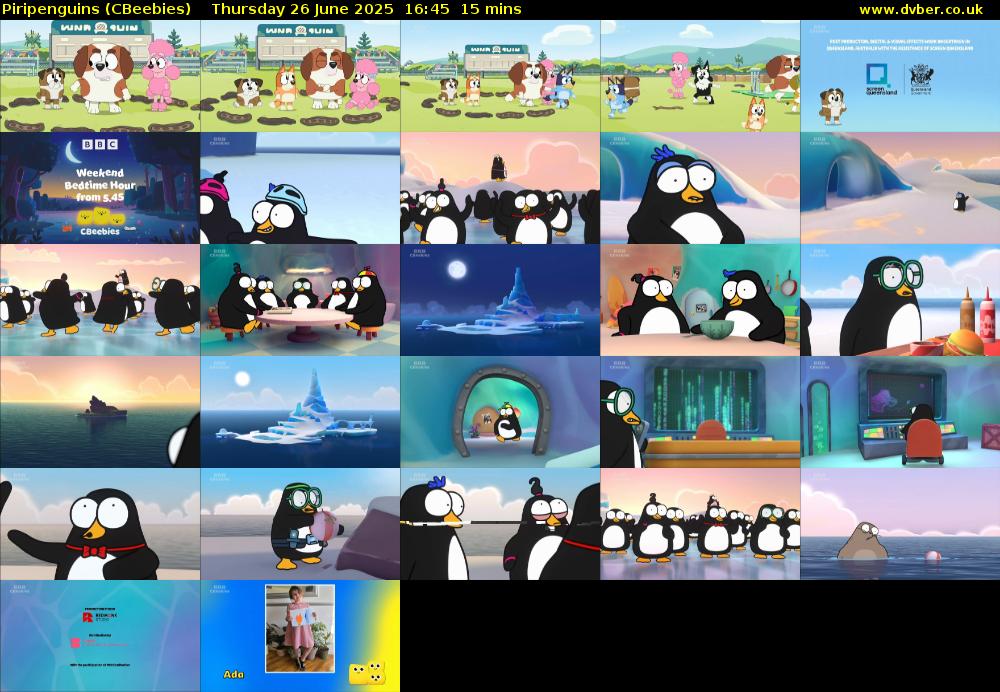 Piripenguins (CBeebies) Thursday 26 June 2025 16:45 - 17:00