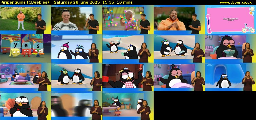 Piripenguins (CBeebies) Saturday 28 June 2025 15:35 - 15:45