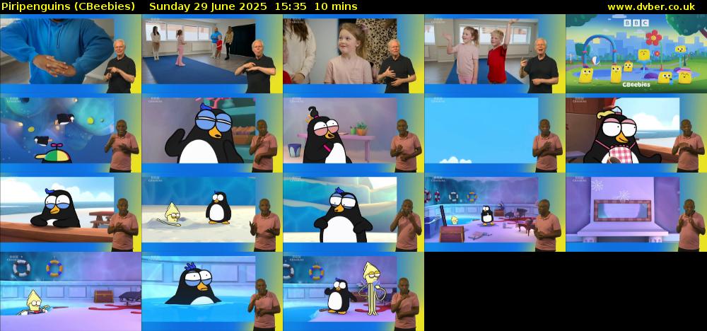 Piripenguins (CBeebies) Sunday 29 June 2025 15:35 - 15:45