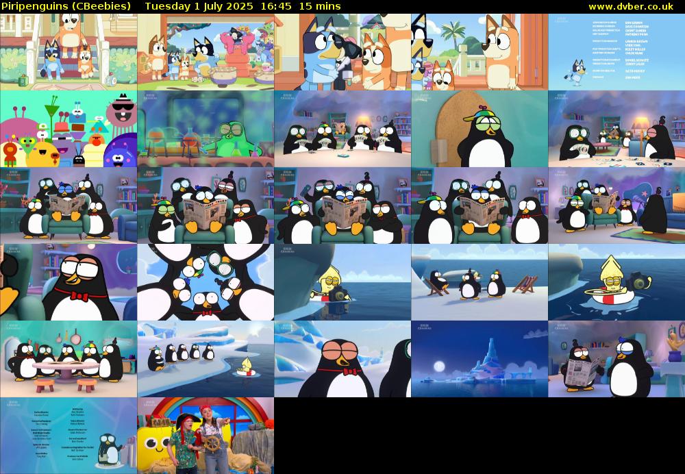 Piripenguins (CBeebies) Tuesday 1 July 2025 16:45 - 17:00