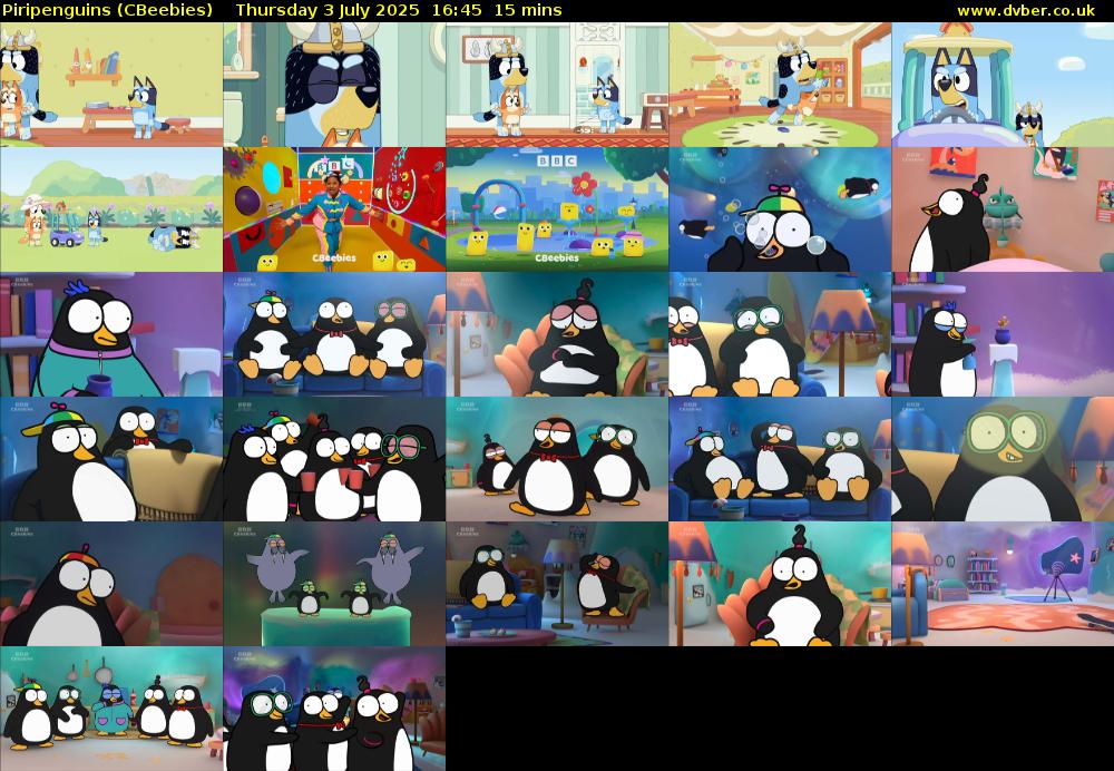 Piripenguins (CBeebies) Thursday 3 July 2025 16:45 - 17:00