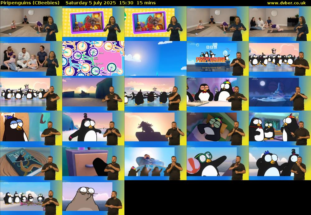 Piripenguins (CBeebies) Saturday 5 July 2025 15:30 - 15:45