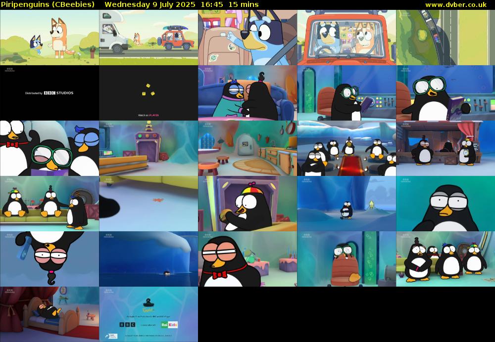 Piripenguins (CBeebies) Wednesday 9 July 2025 16:45 - 17:00